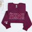 Custom Embroidered This Mimi Wears Her Heart on Her Sleeve Sweatshirt | Mother's Day Gifts