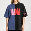 Custom Fabric Applique MAMA Two Tone Embroidered Vintage Washed T-Shirt for Mother's Day