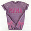Custom Trendy and Cute Mama Embroidered Glitter Side Bow Washed Sweatshirt | Mother's Day Gift
