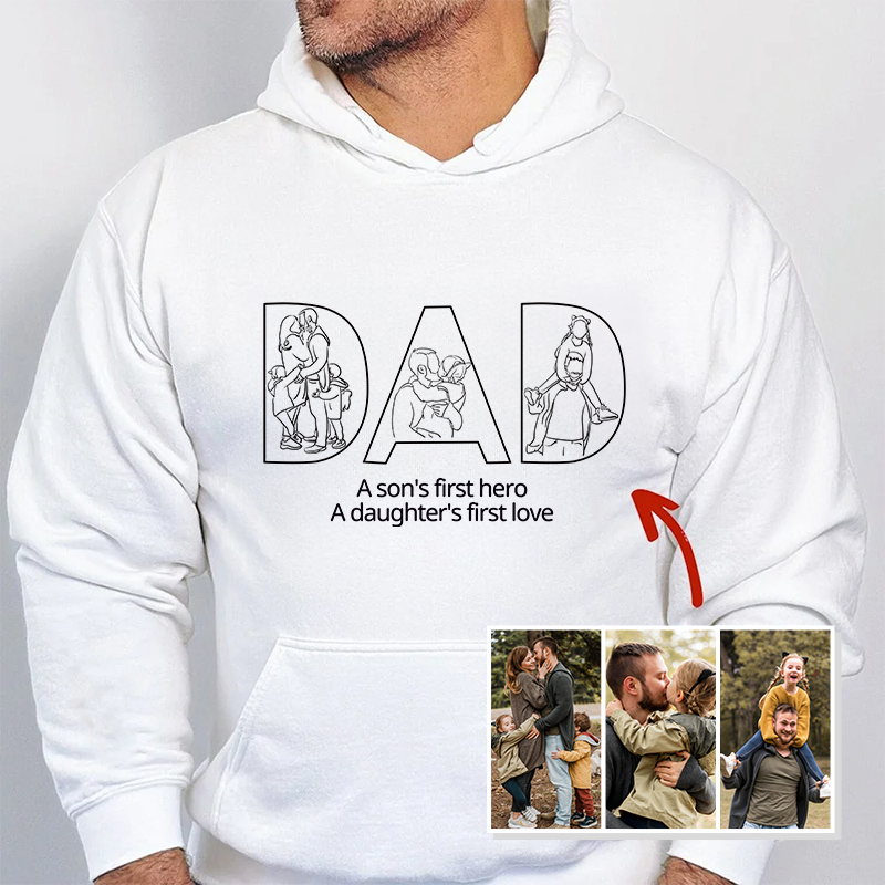 Custom Papa,Dad Ever -Embroidered Sweatshirt For Father's Day - Gifts for Dad, Papa, Daddy and Grandpa