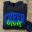Custom Personalized Glitter Embroidered College Cheer Mom Sweatshirt