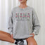 Personalized Floral "MAMA"  Vintage Washed Sweatshirt – Custom Kids Names Gift for Mom