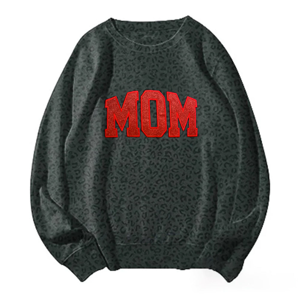 Personalized Custom Glitter Embroidered MAMA Camo Sweatshirt T-Shirt | Mother's Day Gift