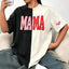 Custom Fabric Applique MAMA Two Tone Embroidered Vintage Washed T-Shirt for Mother's Day