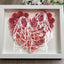 Custom Personalized Heart Line Art Flower Shadow Box | Mother's Day, Birthday Gift
