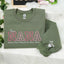 Custom Embroidered This Nana Wears Her Heart on Her Sleeve Sweatshirt | Mother's Day Gifts
