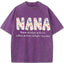Personalized Nana Vintage Washed Sweatshirt with Grandkids' Names - Floral Grandma Gift