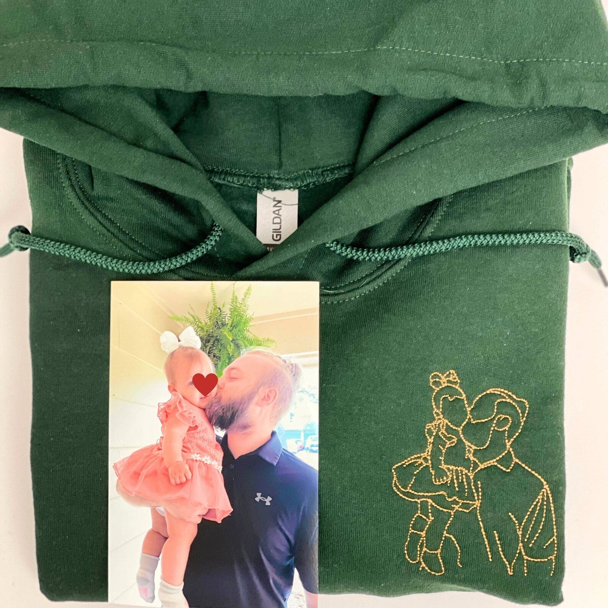 Custom Embroidered Photo Portrait Sweatshirt Gift for papà,papá,pai