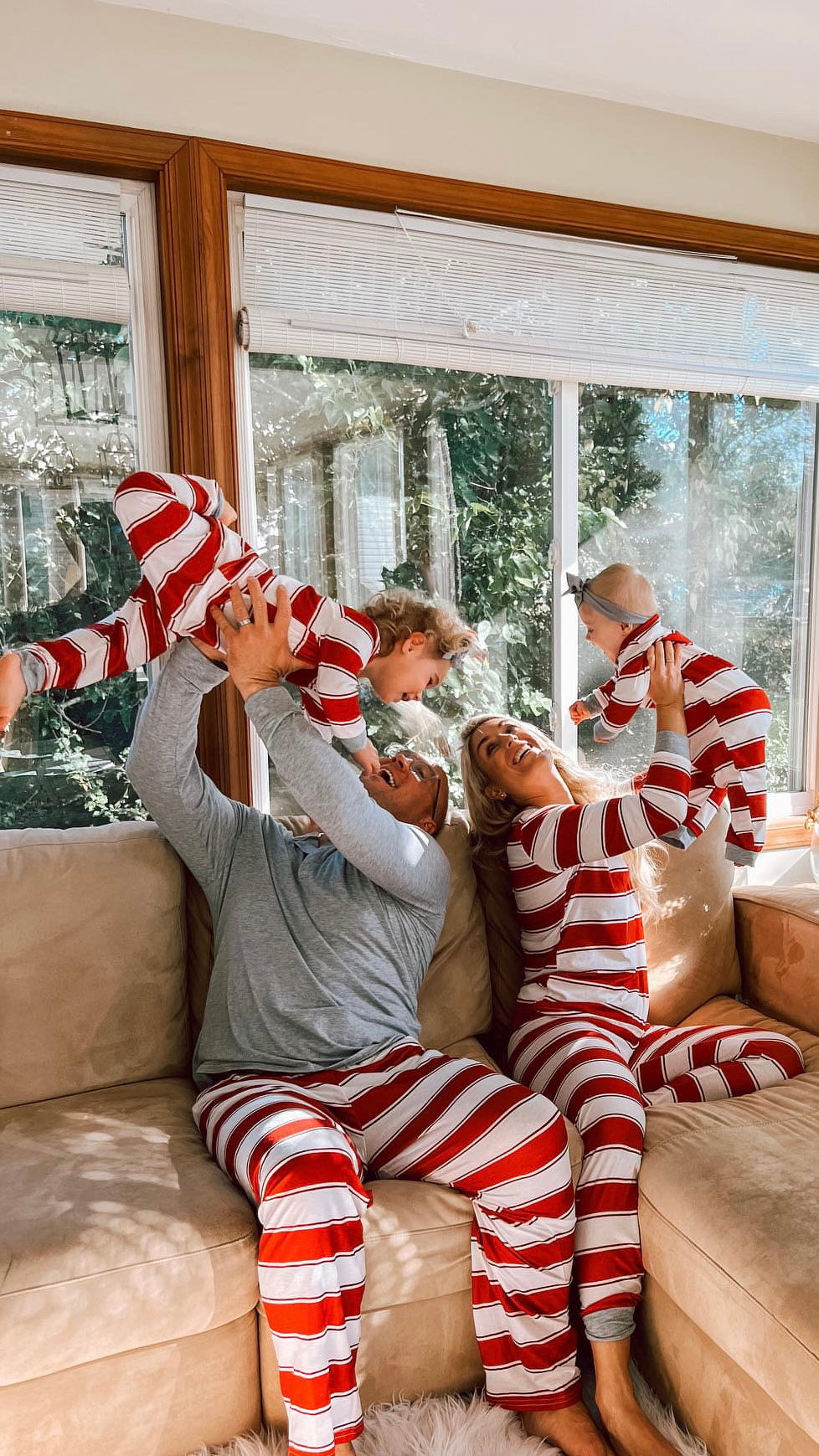 Pleasure Stripe-Family Matching Christmas Pajamas