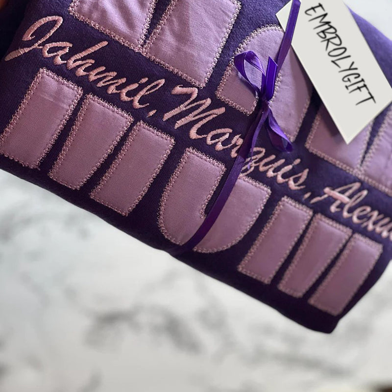 Custom Personalized Embroidered Sequin Mom Sweatshirt