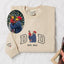 Custom Portrait from Photo Sweatshirt Embroidered Dad,Papa Sweatshirt