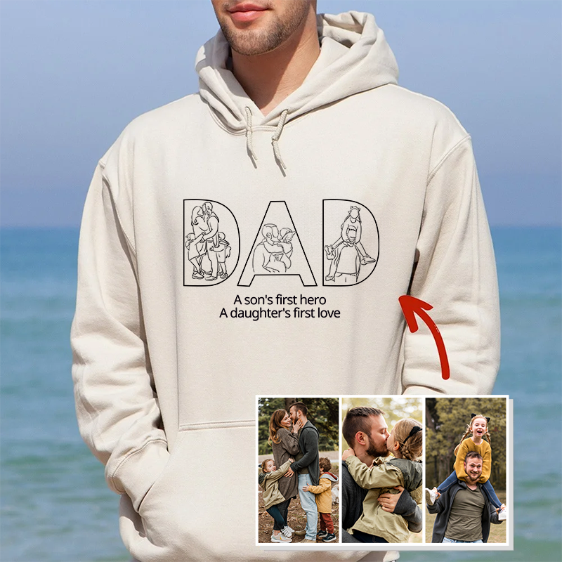 Custom Papa,Dad Ever -Embroidered Sweatshirt For Father's Day - Gifts for Dad, Papa, Daddy and Grandpa