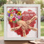 "Mixed Bouquet"-Personalized Mom Holding Hands Flower Shadow Box-Mother's Day Remembrance Frame, In Loving Memory Gift