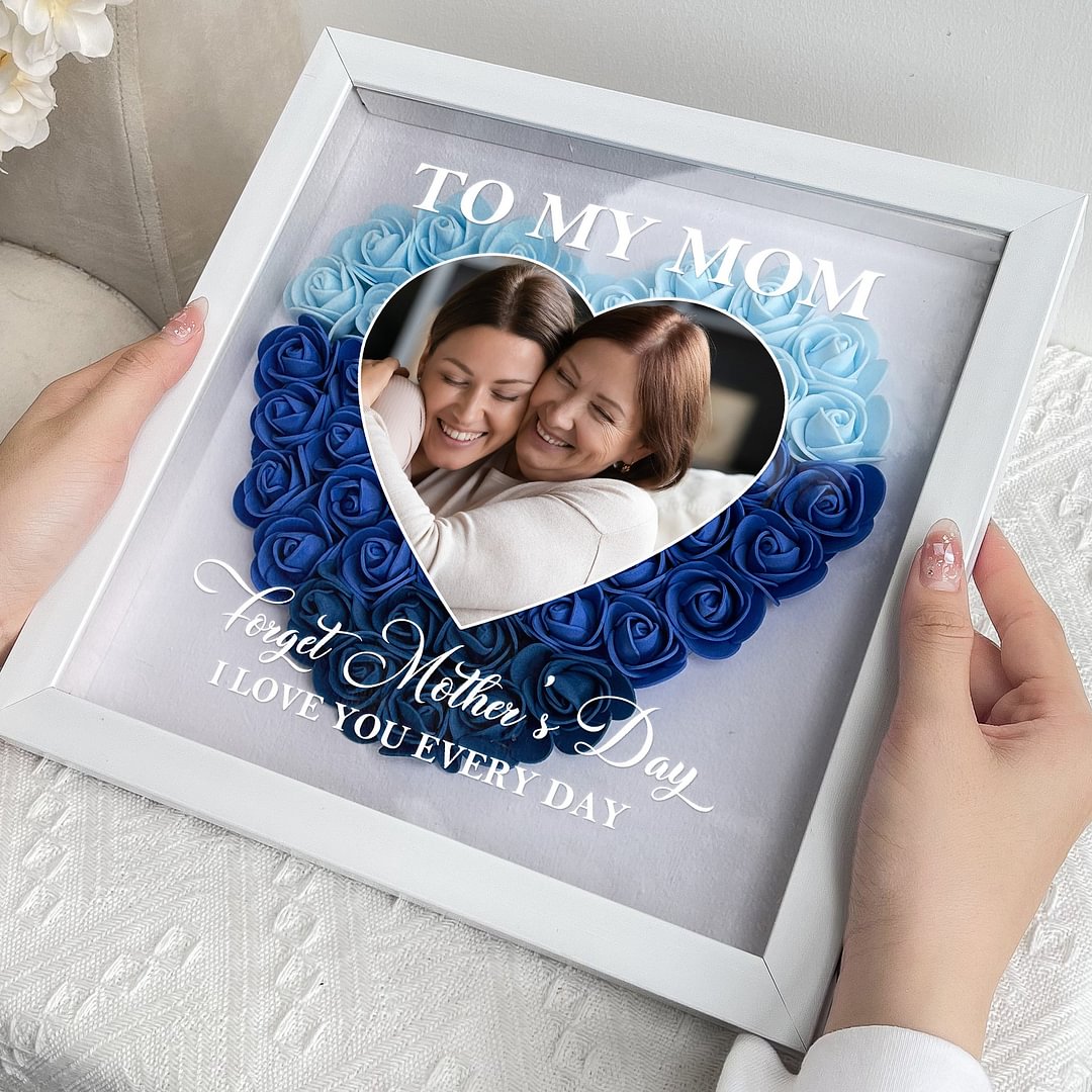 Mom Gift I Love You Every Day - Personalized Flower Shadow Box | Mother’s Day gift