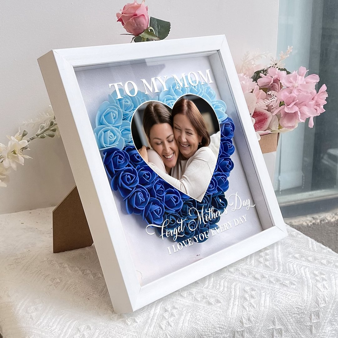 Mom Gift I Love You Every Day - Personalized Flower Shadow Box | Mother’s Day gift