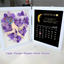 Mum We Love You With REAL MOON PHASE Anniversary Calendar - Personalized Mum & Grandma Flower Shadow Box with Names