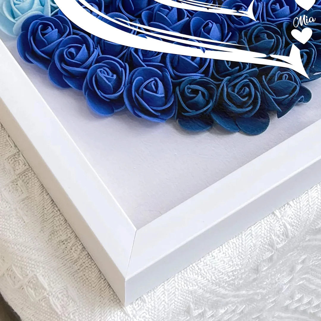Mom Grandma Hearts Custom Kids' Names - Personalized Flower Shadow Box With LED Light | Mother's Day Gifts