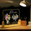 Custom Personalized Photo LED Night Light, Custom Birthmonth Flower Mother's Day Gift