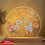 Custom Birth Month Flower LED Night Light, Mother's Day Gift for Grandma Mum
