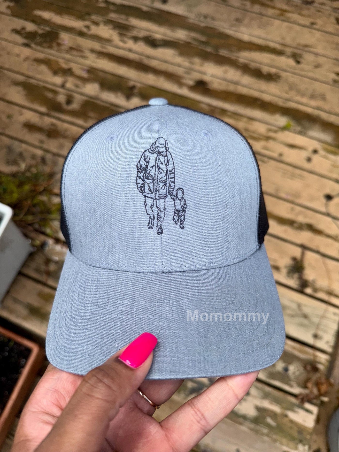 Custom Photo Embroidered Dad Trucker Hat | Gifts for Dad