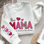 This Mama Wears Her Heart on Her Sleeve Custom Crewneck Sweatshirt
