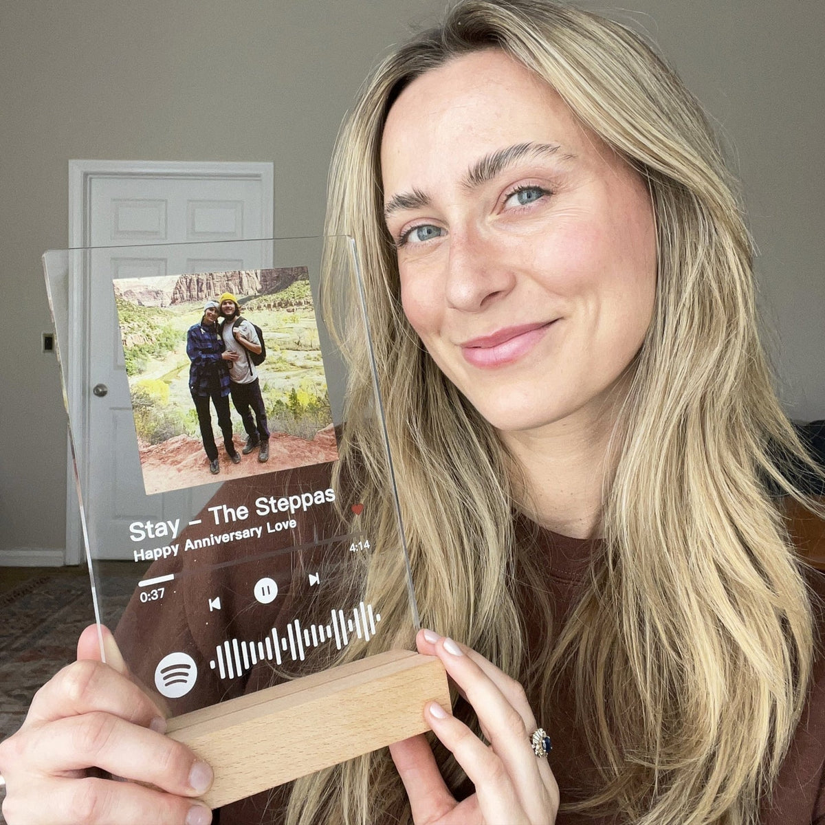 Customizable Photo Music Plaque Night Light | Mother's Day Gifts
