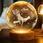 Holding Mommy's Hand and I Love You - Child's Name Lamp, Crystal 3D Ball Lamp