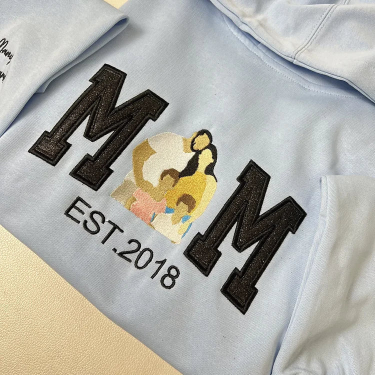 Customize Mom's Glitter Sweatshirt With Photo To Show Her Love