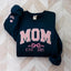 Mom glitter embroidered T-shirt&sweatshirt mother day/personalized year.