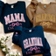 Mom glitter embroidered T-shirt&sweatshirt mother day/personalized year.