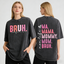 Vintage Wash “BRUH” Mom Graphic Tee – Retro Washed Cotton T-Shirt, Front & Back Print