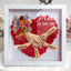 (with Ring & Manicure)Personalized Mommy Holding Hands Shadow Box with Ring & Manicure – Custom Kids Names Floral Heart Frame, Mother’s Day Gift