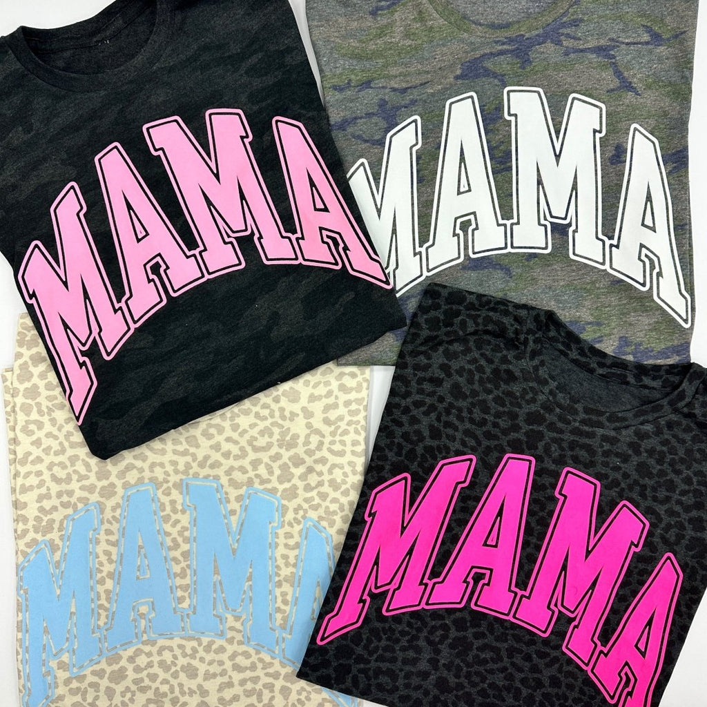 Custom PUFF Mama Camo Leopard Pattern Sweatshirt | Mother's Day Gift