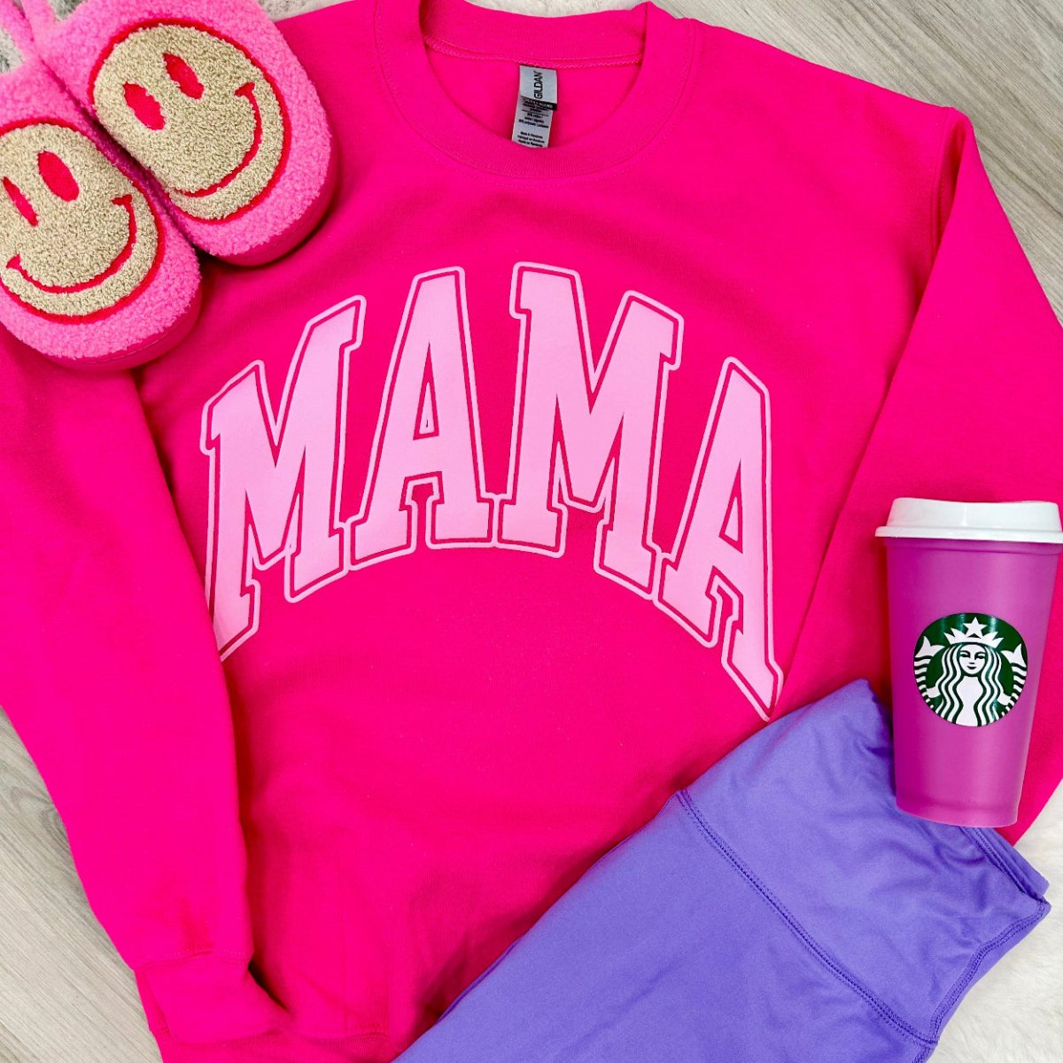 Custom PUFF Mama Camo Leopard Pattern Sweatshirt | Mother's Day Gift