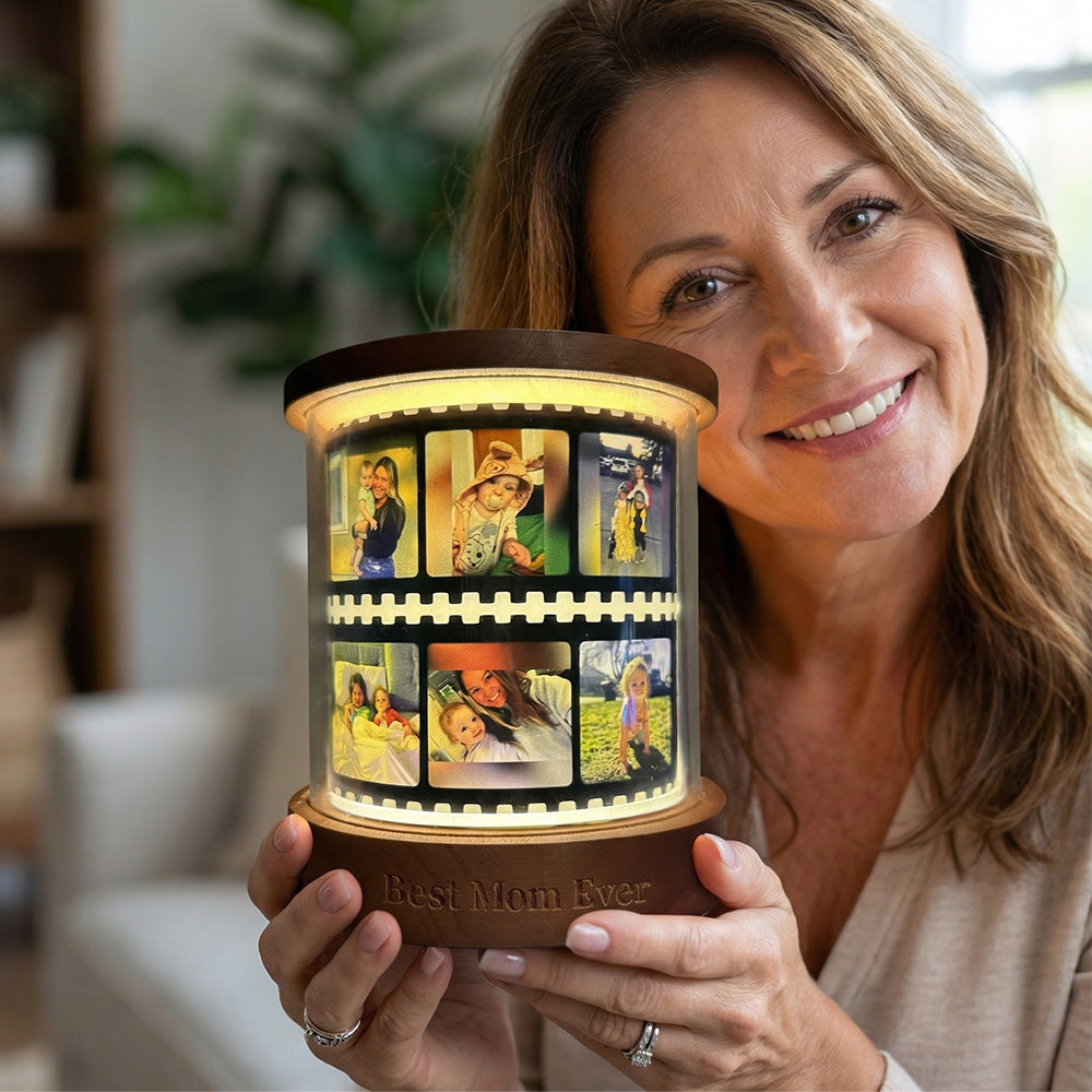 Personalized Photo Film Reel Night Light With Text | Mother's Day Gift