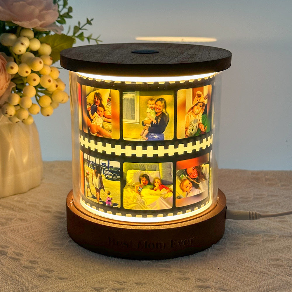 Personalized Photo Film Reel Night Light With Text | Mother's Day Gift