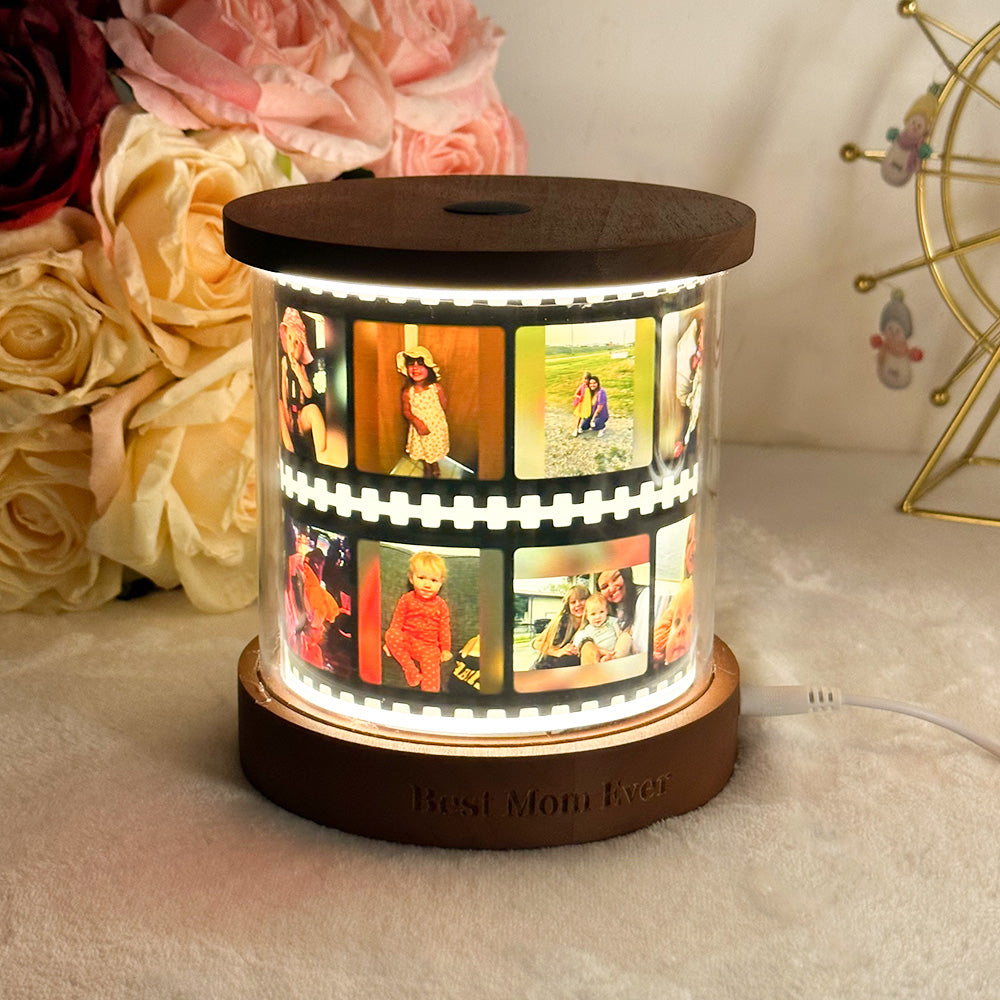 Personalized Photo Film Reel Night Light With Text | Mother's Day Gift