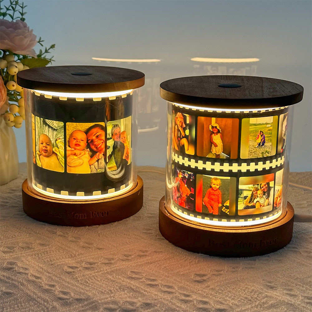 Personalized Photo Film Reel Night Light With Text | Mother's Day Gift