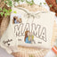Custom Embroidered Sweatshirt with Mama and Kids Portrait | Mother's Day Gift