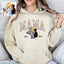 Custom Embroidered Sweatshirt with Mama and Kids Portrait | Mother's Day Gift