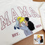 Custom Embroidered Sweatshirt with Mama and Kids Portrait | Mother's Day Gift