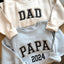 Custom Embroidered Dad Sweatshirt with Multilayer Outline
