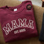 Custom Mama & Dad Embroidered Sweatshirt | Gift for Mom & Dad