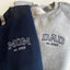 Custom Embroidered Mom & Dad Sweatshirt | Gift for Mom & Dad