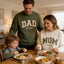 Custom Embroidered "Mom & Dad" Matching Sweatshirts –Cozy Gift for Parents
