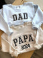 Custom Mom Dad Embroidered Sweatshirt with Year | Gift for Parents