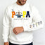 Custom Embroidered DAD Portrait Sweatshirt with Heart on Sleeve Fathers Day Gift for Dad