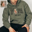 Custom Embroidered Boy Dad Portrait Sweatshirt with Baby Photo - Father's Day Gift