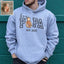 Custom Embroidered Boy Dad Portrait Sweatshirt with Baby Photo - Father's Day Gift