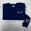 Custom Embroidered Dad Sweatshirt with Kid's Name on Sleeve | Father's Day Gift